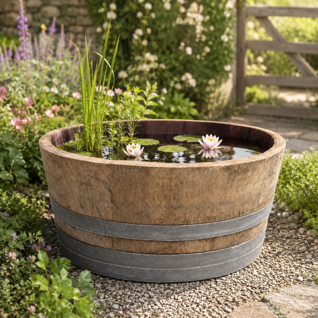 
                      
                        Watertight Oak Barrel Pond & Water Garden Feature
                      
                    