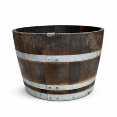 Oak Wine Barrel Planters
