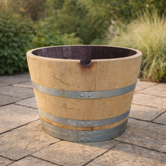 Genuine French Oak Wine Barrel Planters