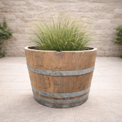 Genuine French Oak Wine Barrel Planters