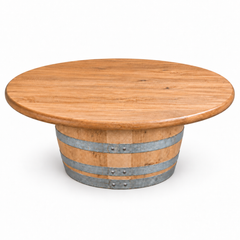 Round Wine Barrel Table with Handmade Barrel Stools