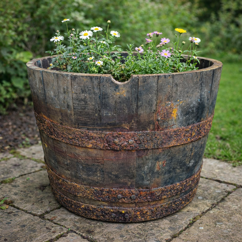 
                      
                        Genuine Scotch Oak Whisky Half Barrel Planters
                      
                    