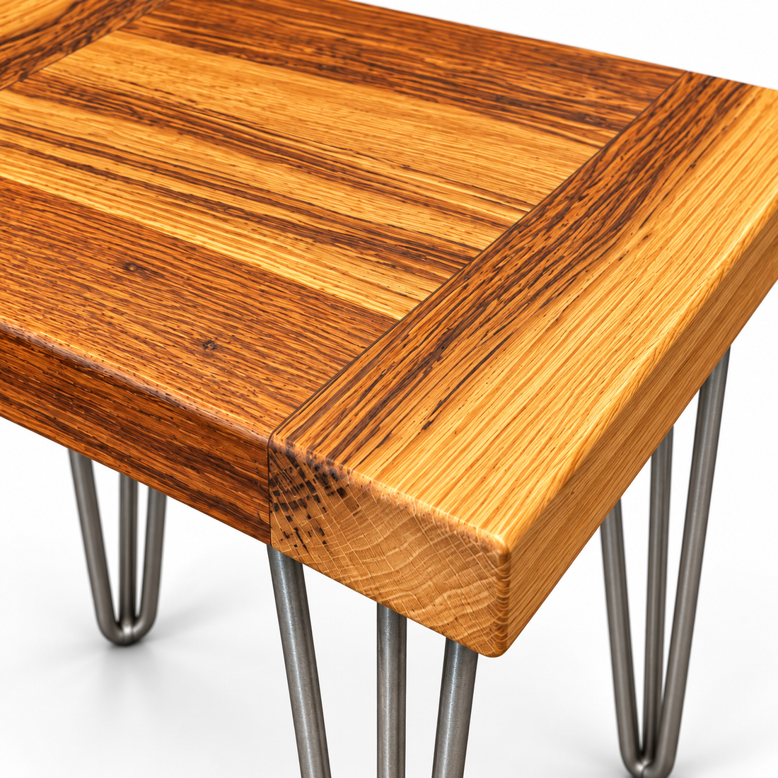 
                      
                        Modern Industrial Solid Oak Side Table
                      
                    