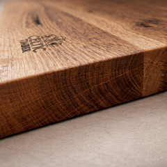 Solid Oak Chopping Board – James Martin Style Butchers Block (Custom Size, Square or Live Waney Edge)