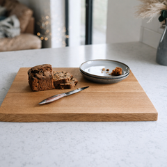 Solid Oak Chopping Board – James Martin Style Butchers Block (Custom Size, Square or Live Waney Edge)