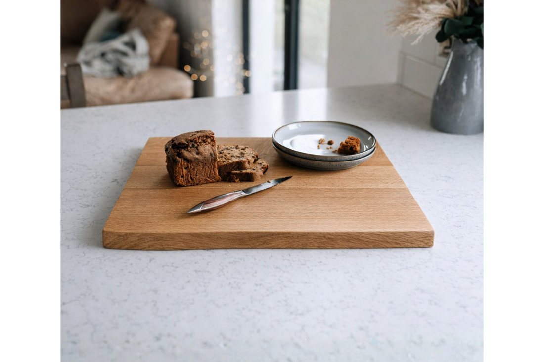 
                      
                        Solid Oak Chopping Board – James Martin Style Butchers Block (Custom Size, Square or Live Waney Edge)
                      
                    