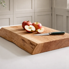 Solid Oak Chopping Board – James Martin Style Butchers Block (Custom Size, Square or Live Waney Edge)
