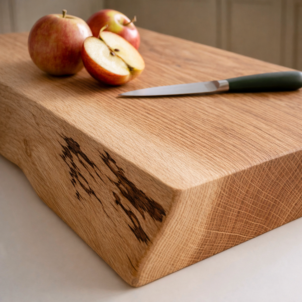 Solid Oak Chopping Board – James Martin Style Butchers Block (Custom Size, Square or Live Waney Edge)