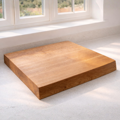 Solid Oak Chopping Board – James Martin Style Butchers Block (Custom Size, Square or Live Waney Edge)