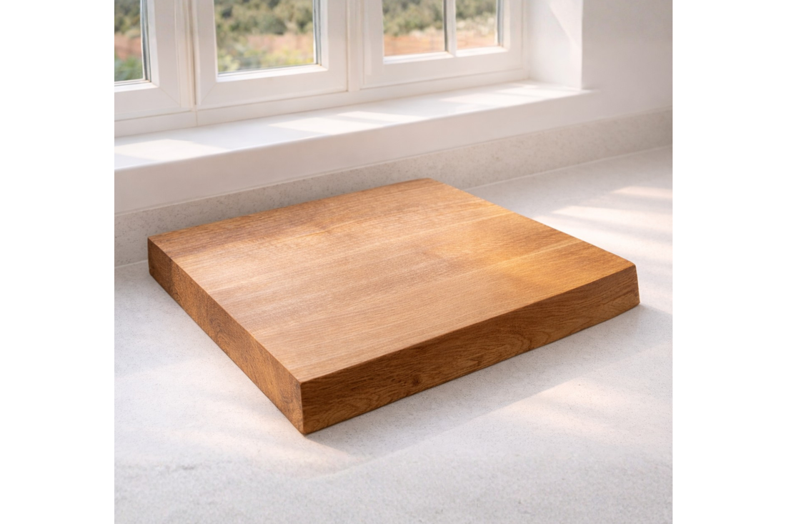 
                      
                        Solid Oak Chopping Board – James Martin Style Butchers Block (Custom Size, Square or Live Waney Edge)
                      
                    