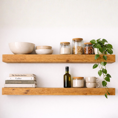 Solid Oak Shelves – Made to Measure Floating or Bracket Shelves