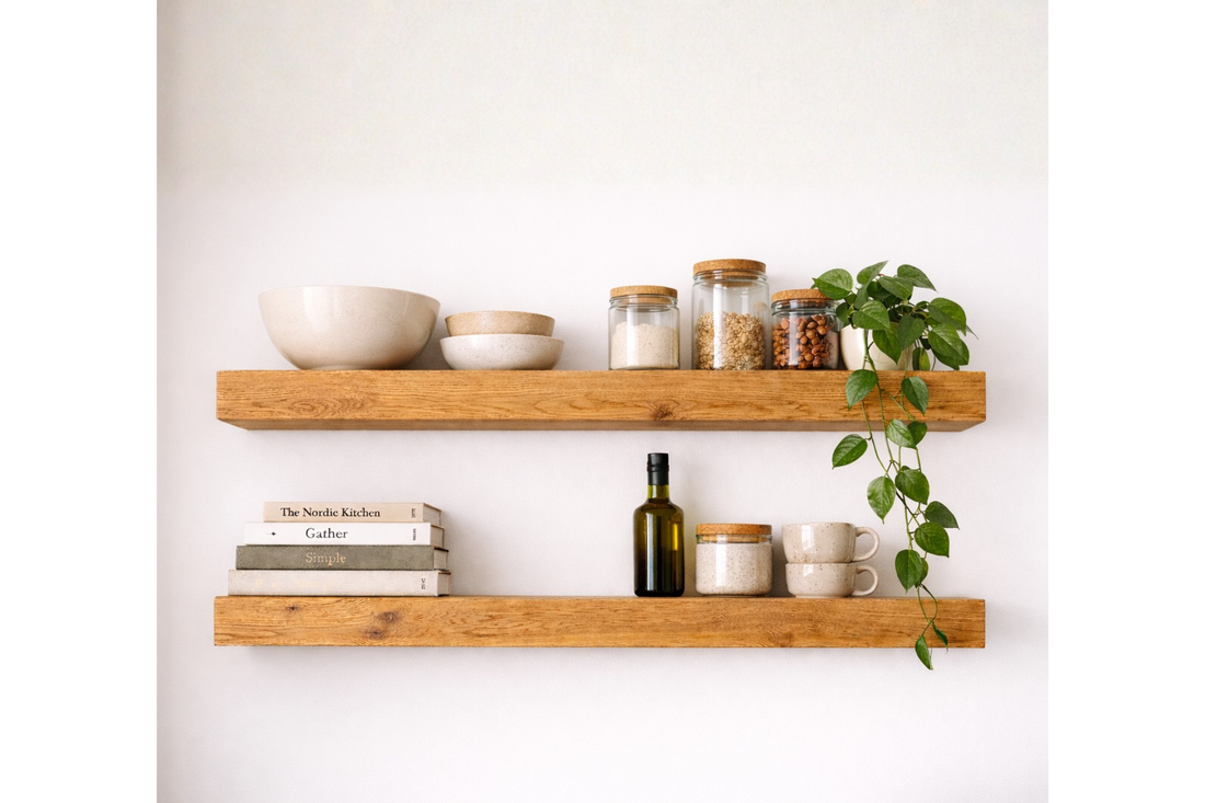 
                      
                        Solid Oak Shelves – Made to Measure Floating or Bracket Shelves
                      
                    