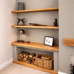 Solid Oak Shelves – Made to Measure Floating or Bracket Shelves
