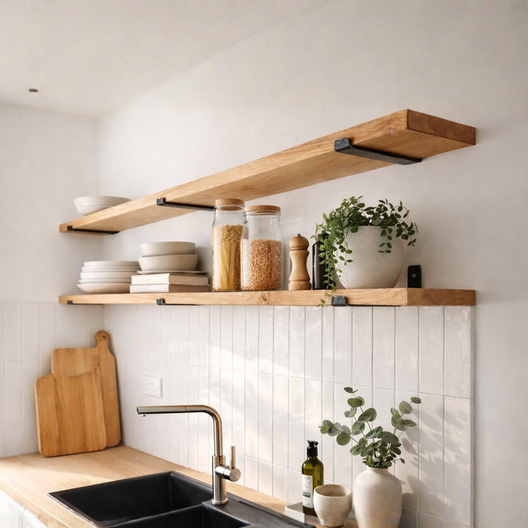 Solid Oak Shelves – Made to Measure Floating or Bracket Shelves