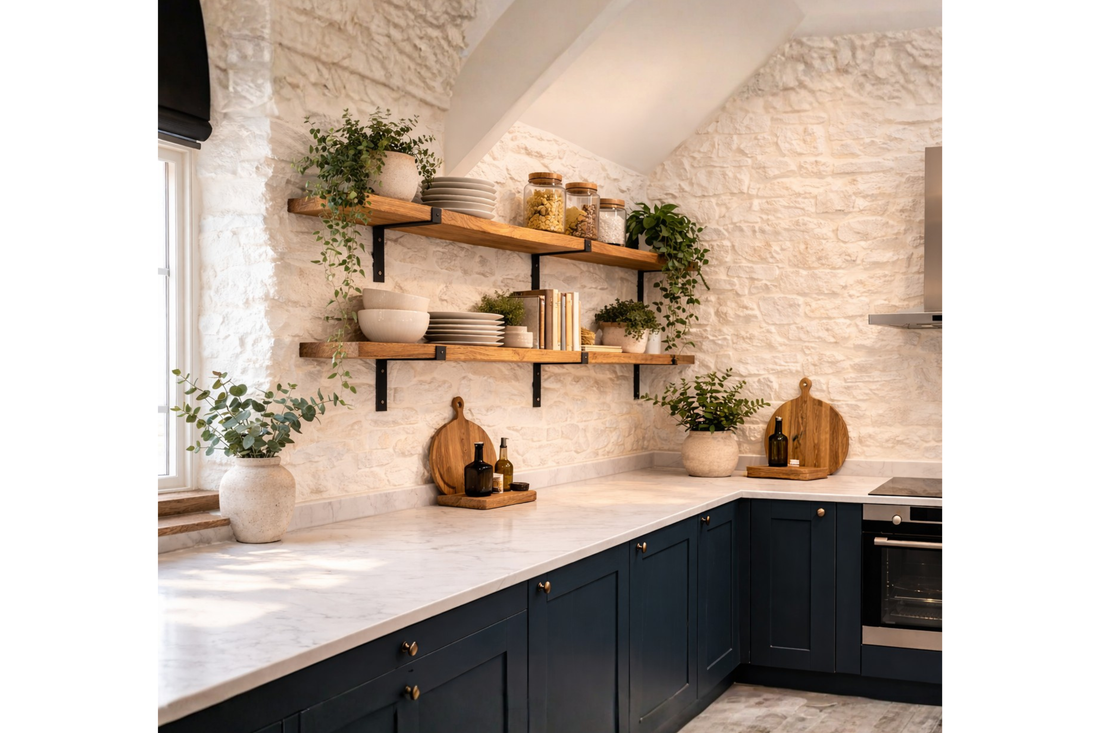 Solid Oak Shelves – Made to Measure Floating or Bracket Shelves