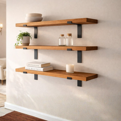 Solid Oak Shelves – Made to Measure Floating or Bracket Shelves