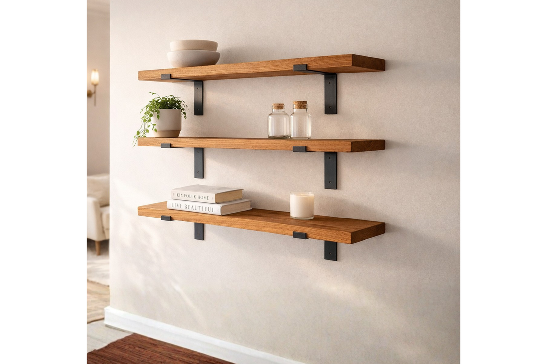 
                      
                        Solid Oak Shelves – Made to Measure Floating or Bracket Shelves
                      
                    