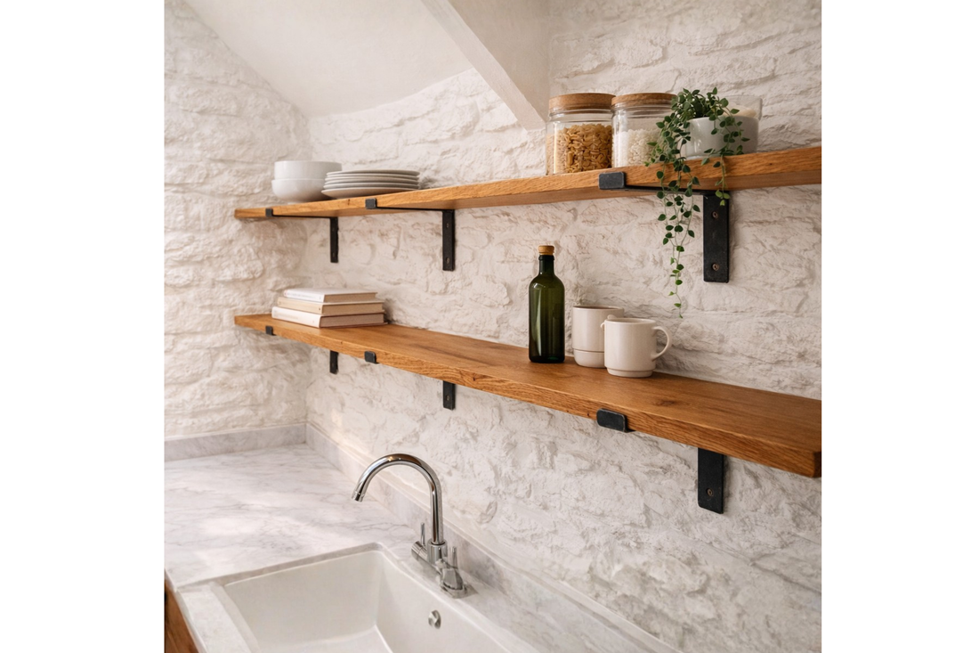 
                      
                        Solid Oak Shelves – Made to Measure Floating or Bracket Shelves
                      
                    