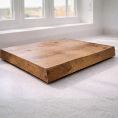 Solid Oak Chopping Board – James Martin Style Butchers Block (Custom Size, Square or Live Waney Edge)