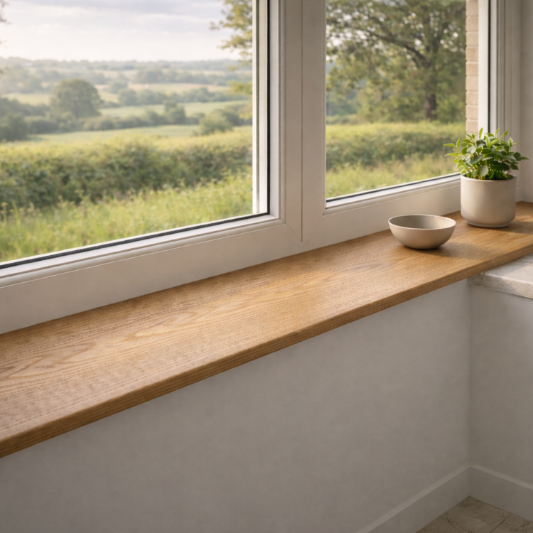 Bespoke Solid Oak Window Sills – Premium Joinery Grade Oak, Made to Measure