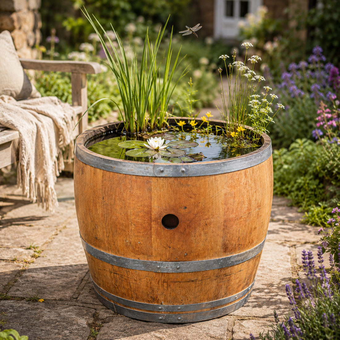 
                      
                        Watertight Oak Barrel Pond & Water Garden Feature
                      
                    