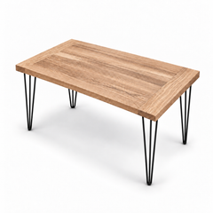 Solid Oak Hairpin Desk – Handmade Oak Office Desk