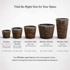Watertight Oak Barrel Pond & Water Garden Feature