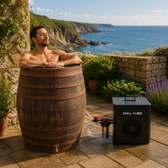Oak Barrel Ice Bath & Mini Chiller Bundle – Cold Plunge Setup