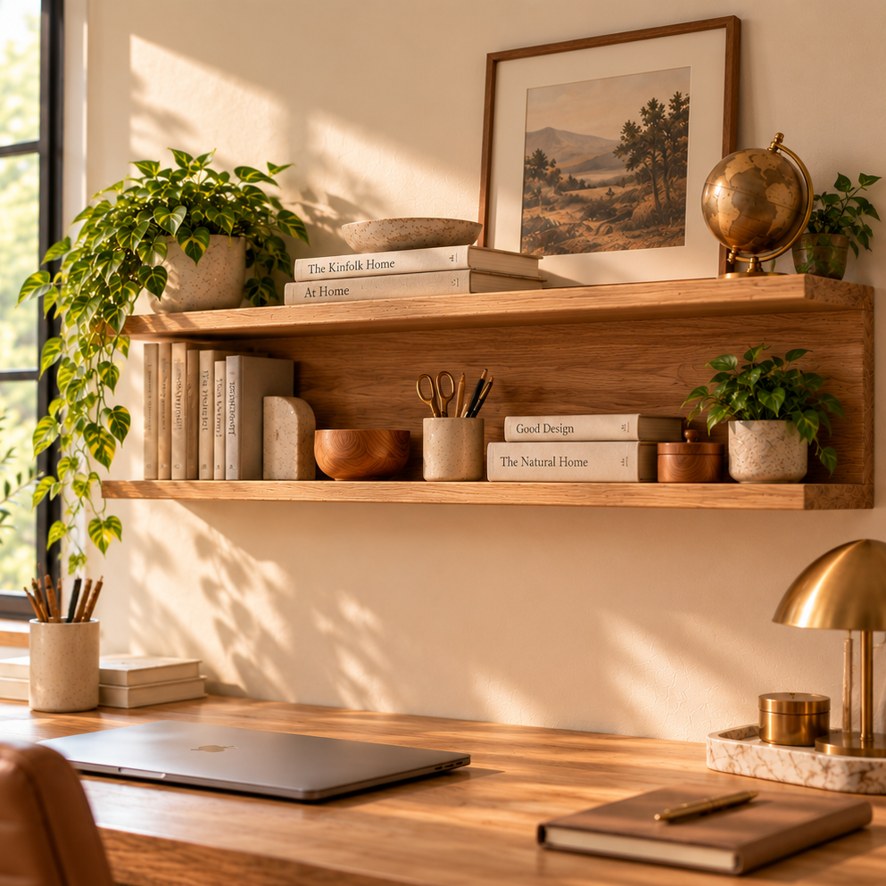 
                      
                        Solid Oak Floating C-Shaped Shelf
                      
                    
