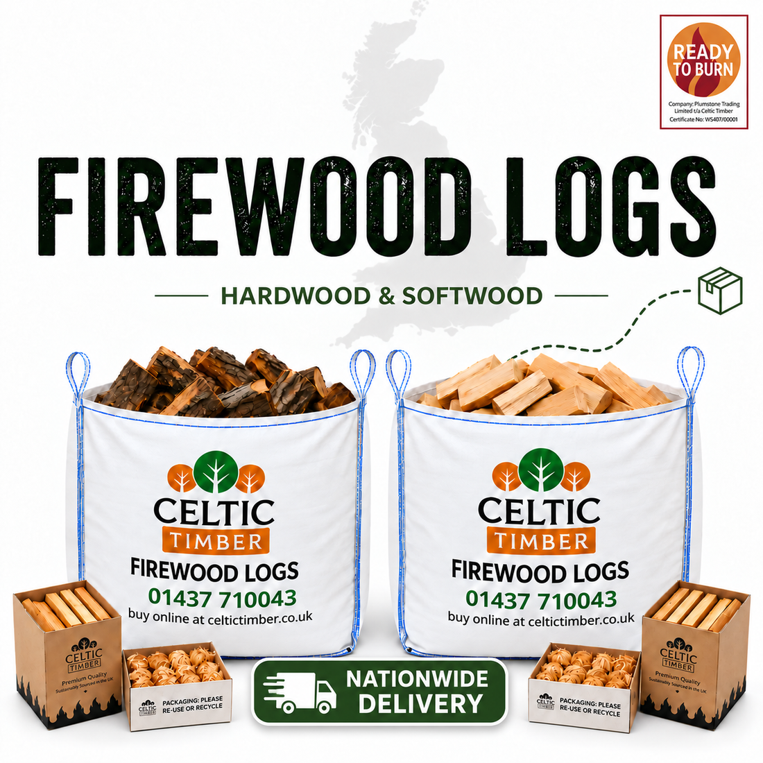Kiln Dried Firewood Logs - Delivered Nationwide