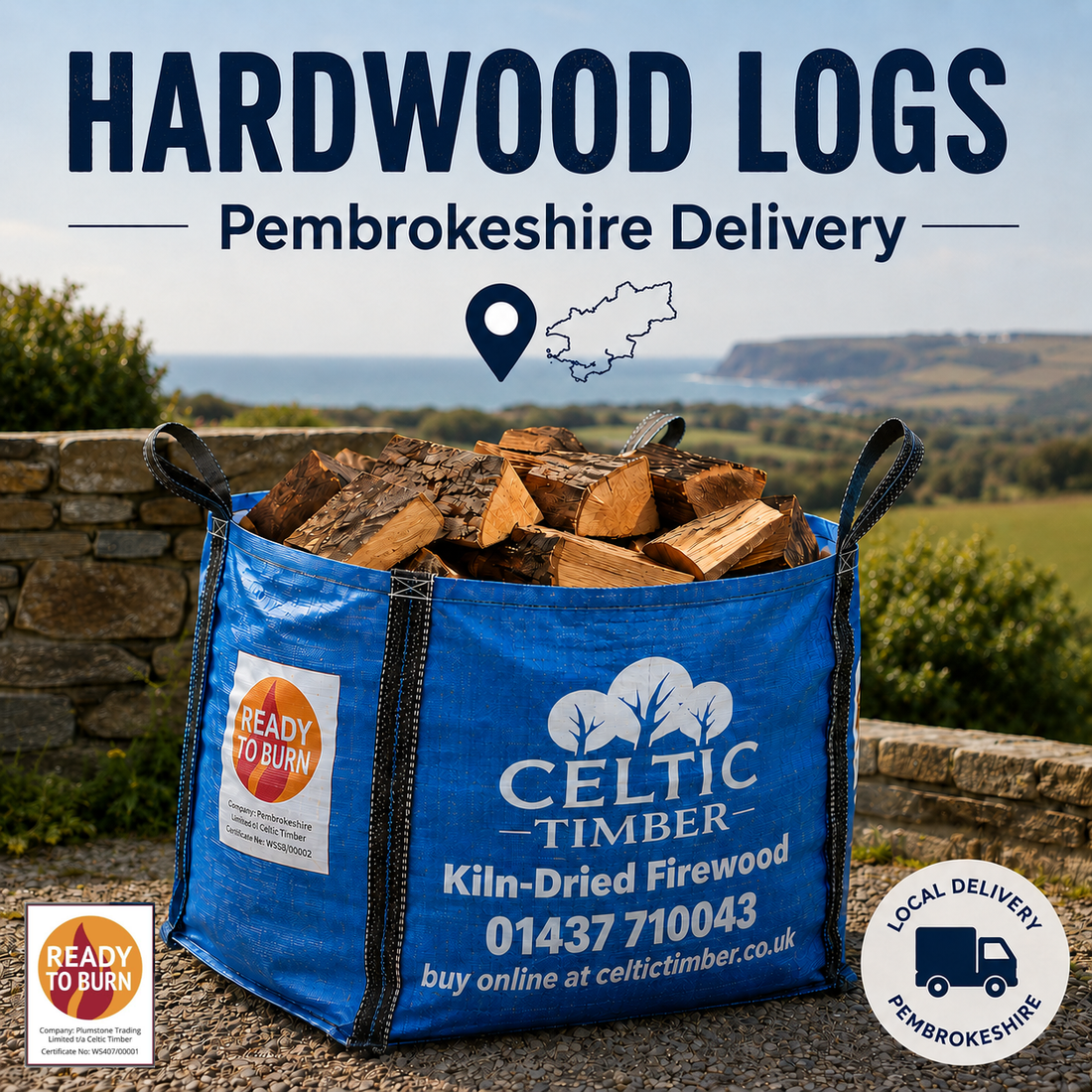 Kiln-Dried Hardwood Firewood Logs – Pembrokeshire Delivery