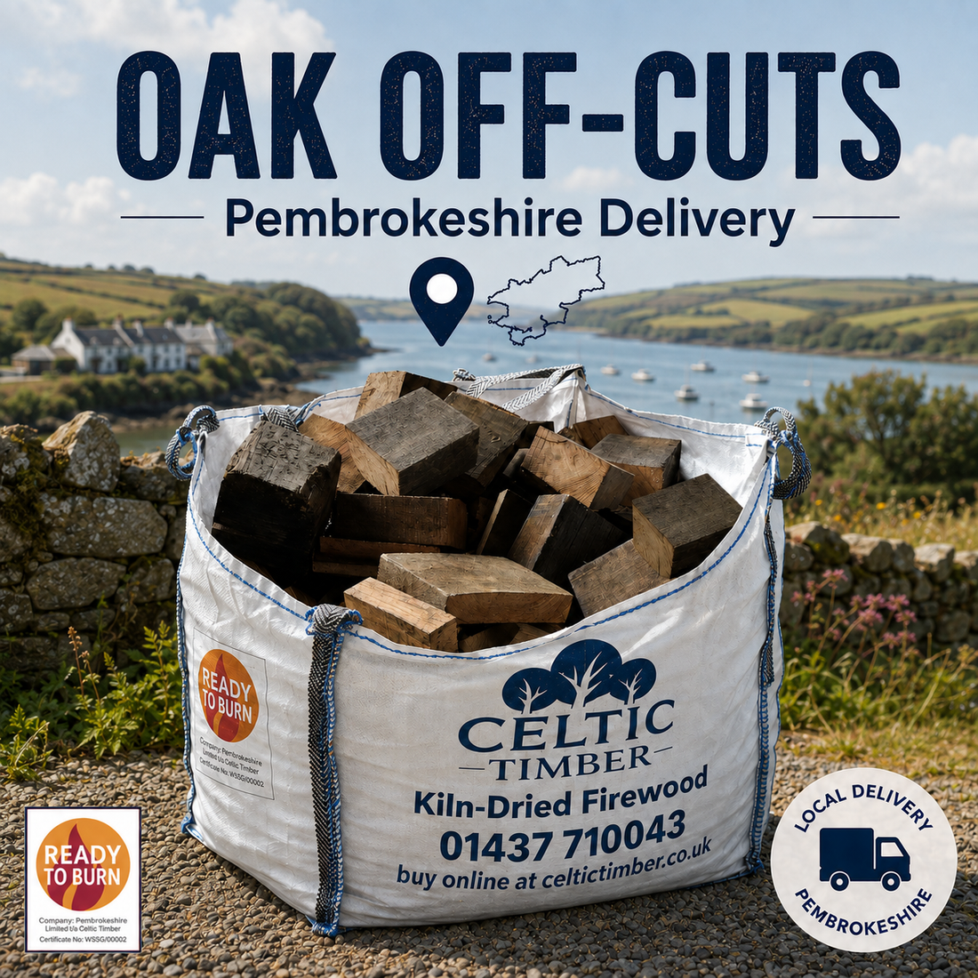
                      
                        Kiln-Dried Oak Off-Cuts Firewood - Pembrokeshire Deliveries
                      
                    