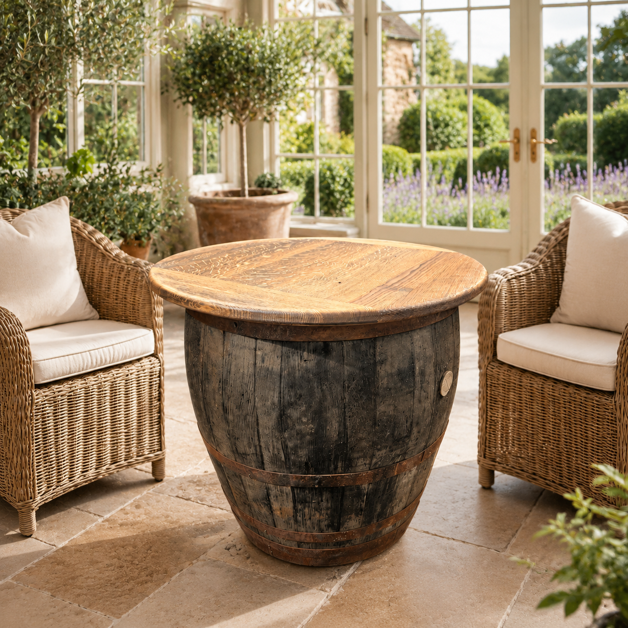 Whisky Barrel Table