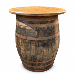 Handmade Oak Whisky Barrel Table & Stools