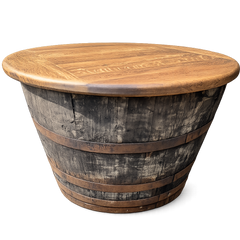 Handmade Oak Whisky Barrel Table & Stools