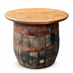Handmade Oak Whisky Barrel Table & Stools